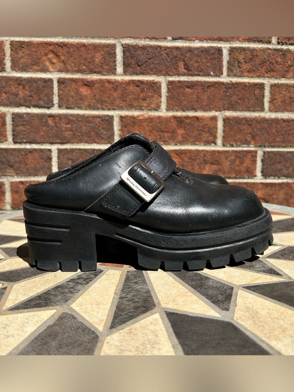 Harley Davidson leather clogs